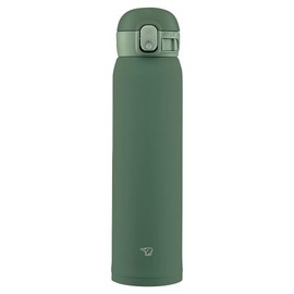 Zojirushi SM-WA60-GD Water Bottle, One-Touch Stainless Steel Mug, Seamless, 20.3 fl oz (0.60 L), Khaki
