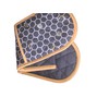 Bumble Bee Honeycomb Black Yellow Print Double Oven Gloves Mitts