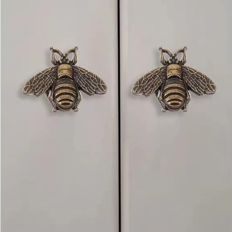 LXLM Cabinets and Drawers Knobs 10 Pcs Vintage Gold Drawer