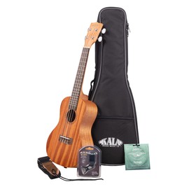 Kala KA-15 Series Satin Mahogany Concert Ukulele Bundle with Rosewood Fingerboard, Tuner, Gig Bag, Strap & Aquila Super Nylgut Strings – Ideal for Beginners & Players of All Levels, 24 Inches