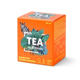 Tchibo Tea by Tchibo Tea Orange Caramel Rooibo Tea with Fruity Orange and Sweet Caramel Flavours - Storage Pack, Maxi Pack, Tea Box, 160 Pieces - 8 x 20 Tea Bags, Natural Ingredients