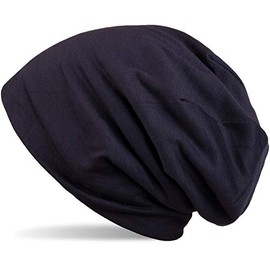 styleBREAKER Unisex Beanie Hat Plain with Thermal Fleece Lining, Warm Winter Hat Lined 04024008, Midnight Blue