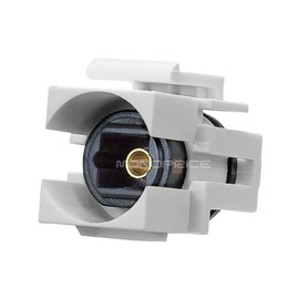 Monoprice 108729 Keystone Jack TOSLINK Female to Female Coupler Adapter, White, 1-Pack