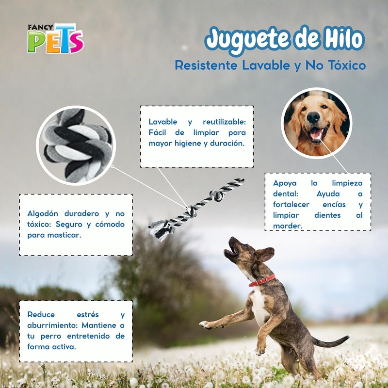 Fancy Pets Juguete de Hilo para Perros Grandes. 56 cm.