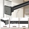 SMODBRODRE Black Shower Curtain Rod, Adjustable 32-80 Inch Tension Spring