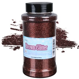 TORC Brown Fine Glitter 1 Pound 16 OZ Glitter Powder for Tumblers Resin Crafts Slime Cosmetic Nail Painting Festival Decoration