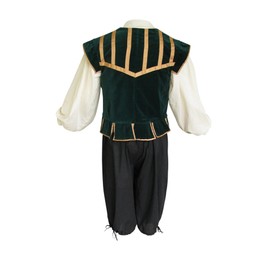 Artemisia Designs Men's Renaissance Doublet 3 Pc Costume, Ren Faire, Pirate, Medieval Cosplay Green (2XL)