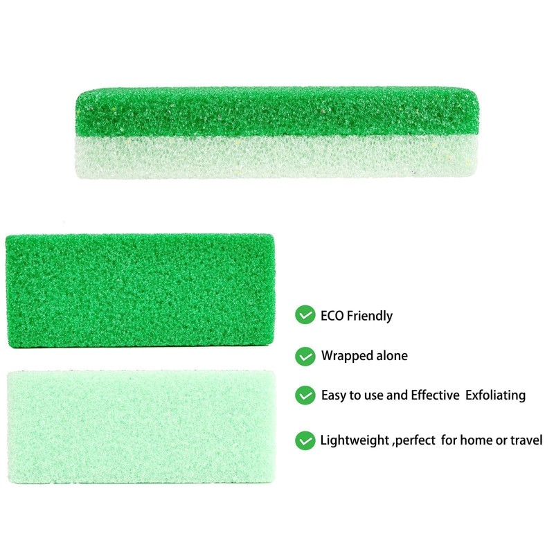 2 PCS Double-Sided Pumice Stone for Feet, Foot Scrubber，Effective Pedicure