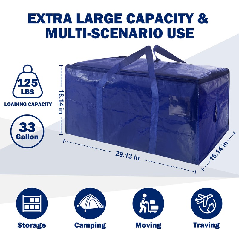 12 Pack Extra Heavy Duty Large Moving Bags with Strong