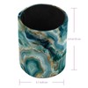 KikandKo Pencil Holder for Desk, Teal Agate Pen Holder Organizer,