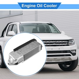 VekAuto Engine Oil Cooler Compatible for Volkswagen Beetle Campmobile Karmann Ghia Super Beetle, Durable Aluminum Alloy Silver Tone Transmission Oil Cooler