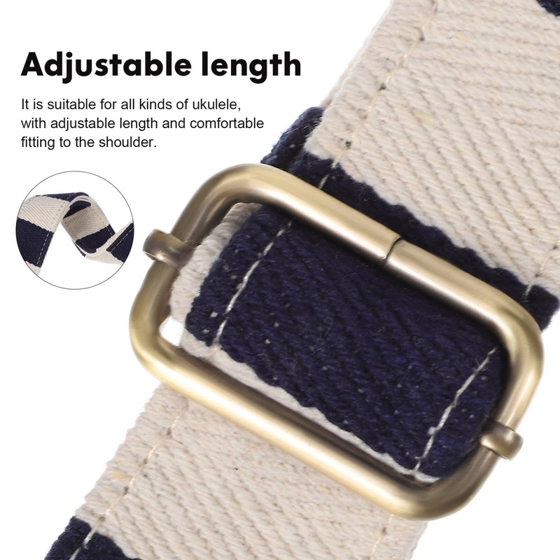 Ukulele Strap No Drill, Clip- On Adjustable Ukulele Strap, Double