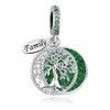 KunBead Green 18 inch Dainty Family Tree of Life Sparkling
