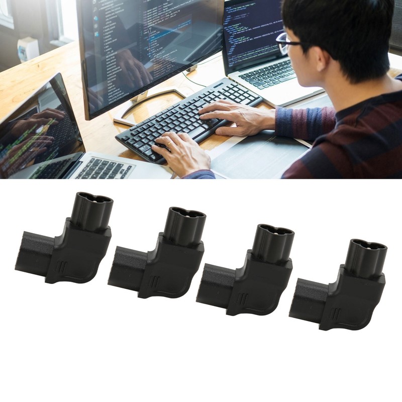 IEC320 C6 to C13 Power Adapter 90 Degree 2.5A‑10A 250V