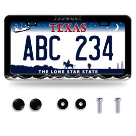 Moon Phase Mountain License Plate Frame Mountains License Plate Frames Stainless Steel Accessories Cars Decor with 2 Holes and Screws Fits Standard US CA Vehicles Size 12.2 x 6 Inches