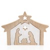 Logbuch-Verlag Small Wooden Nativity Scene Table Nativity Figure Mary Joseph