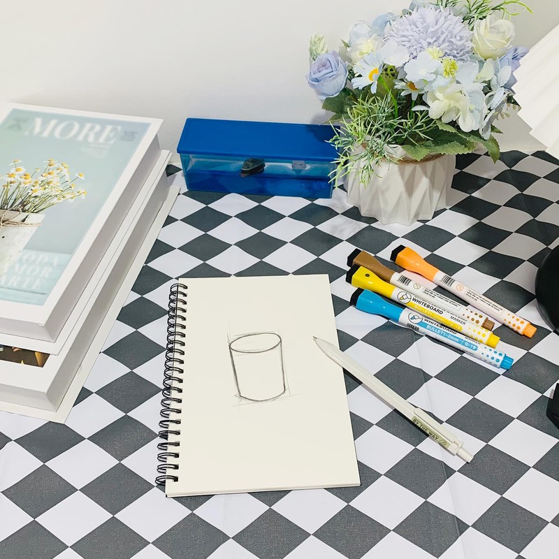 DSTELIN Blank Spiral Notebook, 3-Pack, Soft Cover, Sketch book, 100