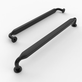 Amerdeco 10 Pack Matte Black Cabinet Pulls 6.3 Inch(160mm) Hole Centers Kitchen Cabinet Handles Solid Zinc Alloy Cabinet Hardware Drawer Pulls AM017