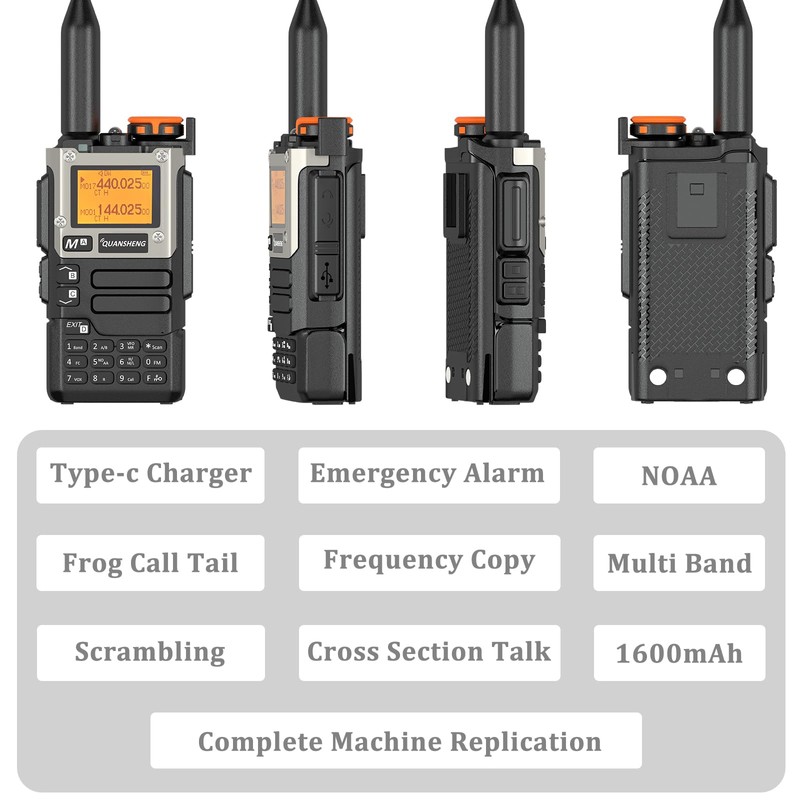 2 Pack QUANSHENG UV-K5 8 Radio DTMF Walkie Talkie with