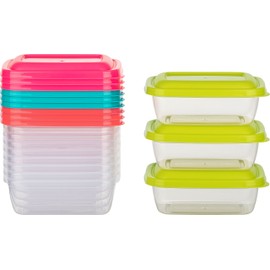 Kigima Mini Freezer Container 0.31 L Rectangular (Pack of 12) Multi-Coloured