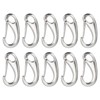 10pcs 50mm Heavy Duty Snap Rope Hook Stainless Steel Spring