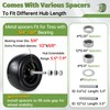 2PCS 13x6.50-6 Flat Free Front Zero Turn Lawn Mower Tires,