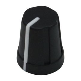 6mm D0 Hole Black Rubber Grip Control Knob For DJ MixerPack of 10
