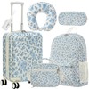 Redbaker 6 Pcs Kids Luggage Set, 18 Inch Rolling Suitcase