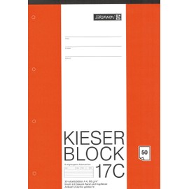 Kieserblock 17C "Waterfall" Pad of Paper 50 Pages / Lined - A4 / 80 g