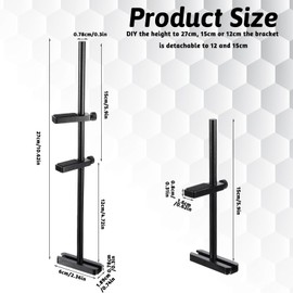 Xelsluthe Adjustable Aluminum GPU Support Bracket Graphics Card Sag Holder, GPU Stand for Fan Mount, Anti Sag Bracket with Rubber Pad, 10-190mm Height, Black Graphics Card Support