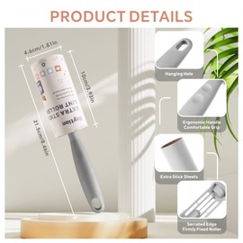 Lint Roller Remover Hair Kit, Baytion Extra Sticky Reusable Lint Remover with 6 Refills,Fluff Brush for Clothes/Furniture/Bed/Car/Dog Cat Hair/Carpet/Dust（360 Sheets）