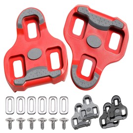 Tacobey Grip Bicycle Cleats Compatible with Look Cleats, Indoor Outdoor Cycling & Road Bike Shoe Plates Set, Compatible with Keo Structure & Keo Pedals with Grip, Black 0° Float
