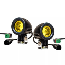 OZ-USA Amber Mini Trail Lights LED Spot Beam Motorcycle Offroad Dual Sport Enduro Fog