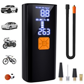 Yinet-EU Tyre Inflator Portable Air Compressor,20000mAh and 150PSI Cordless Air Pump with Digital LCD Pressure Gauge One Click Electric Tyre Inflator for Car,Motorcycle,Bike and Balls