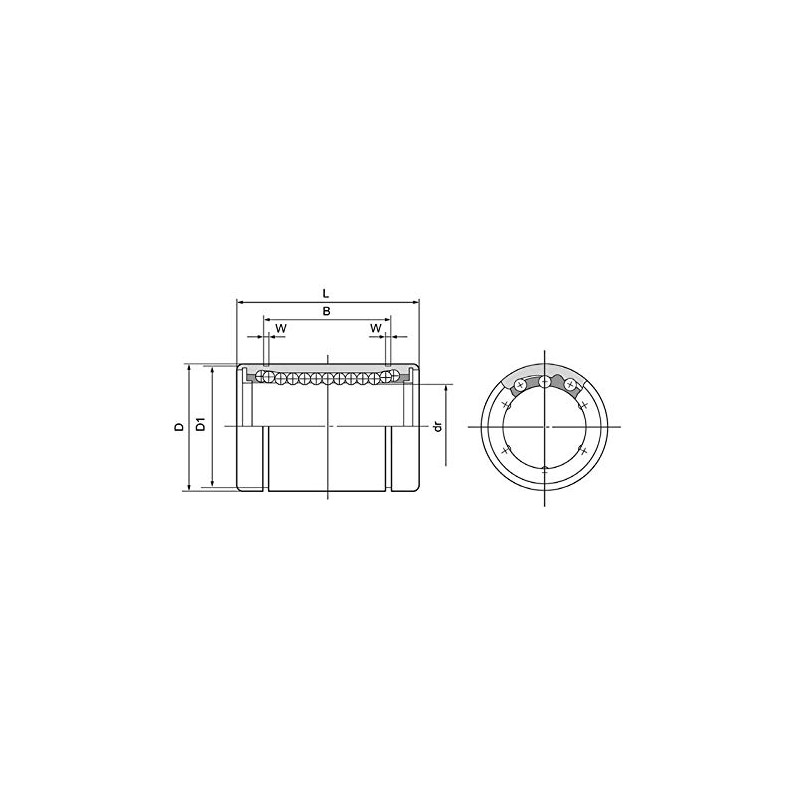 Set of 4 16 mm Linear LME16UU