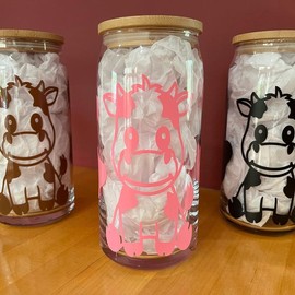 Cow cups - Color: Black 16oz