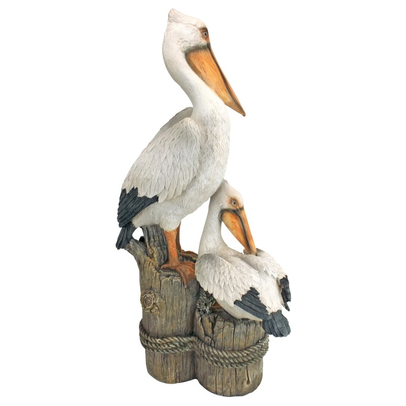 Design Toscano Coastal Decor Ocean's Perch Pelicans Garden Bird Statue,