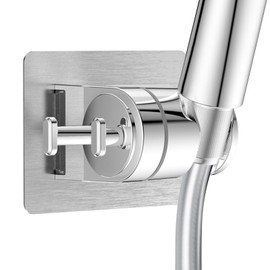 YEAUPE PRO YEAUPE PRO Handbrausehalter ohne Bohren, Kleber Fix, Duschkopf Halterung 45?? verstellbar, Handbrause Halterung Universal mit Haken, Badezimmer-Duschhalter, Douchette Toilette WC Halterung