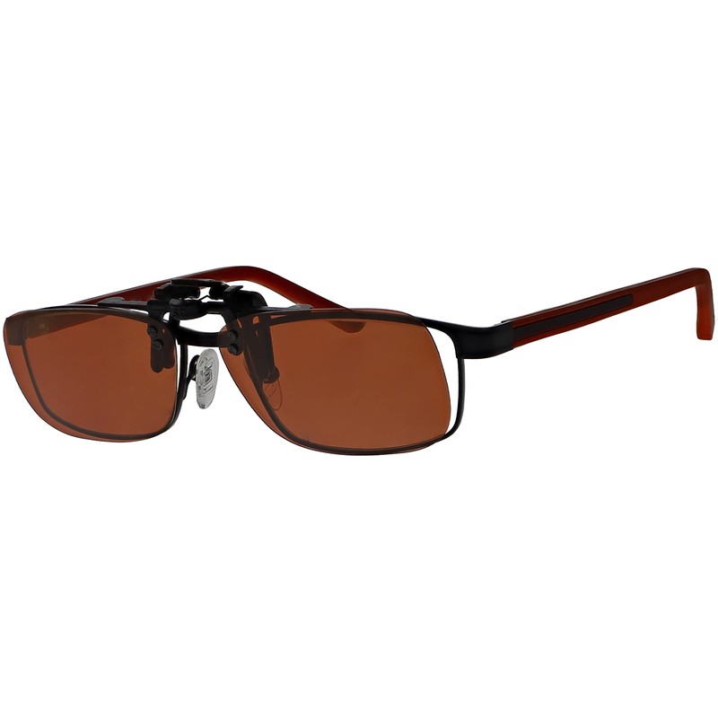 vs eyewear Clip On Polarized Glasses, Copper X1 Rectangular Clip