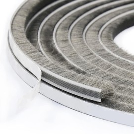 Eiarrnp Pile Weatherstrip Window Felt Brush Weather Stripping Self Adhesive - 9mm x 16.5 Ft (for Gaps 4.5-7.5 mm) Seal Strip for Windows Doors Soundproofing Windproof Dustproof