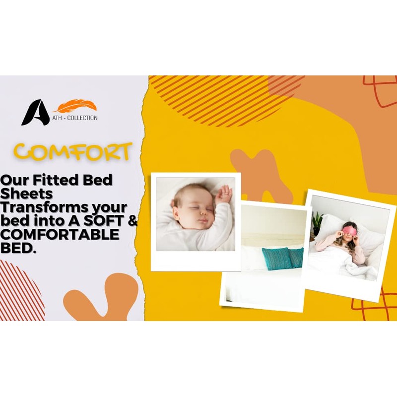 AATH COLLECTION Percale Cotton Rich Non Iron 25cm Deep, Small