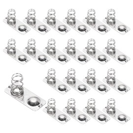 MECCANIXITY 15 Pcs Battery Spring Metal Contact Plate 21mm x 9mm Negative Positive Bipolar Conversion Nickeling Plate for Battery Holder and Electronic Toys