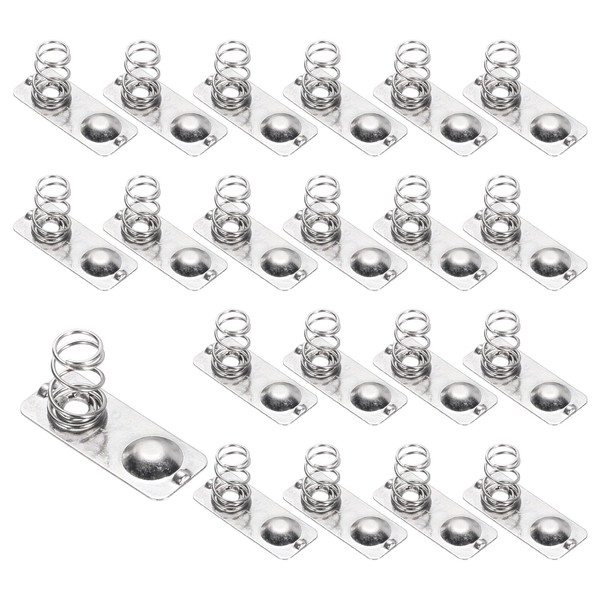 MECCANIXITY 15 Pcs Battery Spring Metal Contact Plate 21mm x