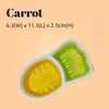 AIMALL Ceramic Carrot Small Animal Bowl 4.4x2.5x1in Split Feeding Dish