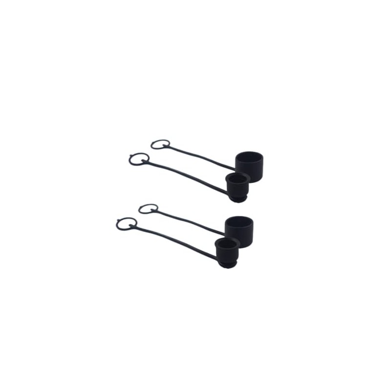 Black Rubber Dust Caps/Plugs For 1/2 Body Flat Face Hydraulic