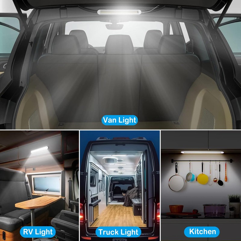 EASYIVY 12V Interior LED Light Bar, Ultrathin 120 LED Van