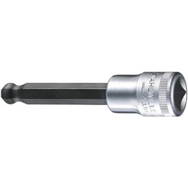 Stahlwille 03280006 1/2-Inch Ball Point Hexagon INHEX Socket, Size 6 mm, Swivel Angle up to 25 Deg, Chrome Alloy Steel & Chrome-Plated, for Hexagon Socket Head Screws, Made in Germany