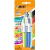 BIC 4 Colours Family Pen Pack of Retractable Ballpoint Pens