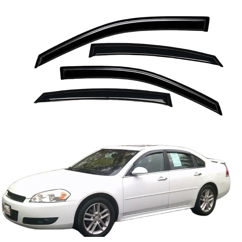 VICOJETOR 94259 Sunproof Waterproof Side Window Wind Deflector, 4pcs Protective