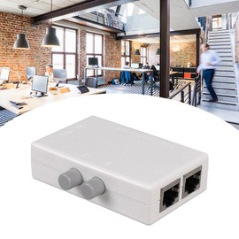 Zaagot 2 in 1 Out Port RJ45 Networks Switches Ethernet 2 Way Port Manual Share Adapter RJ45 Networks Splitter for Laptop ABS